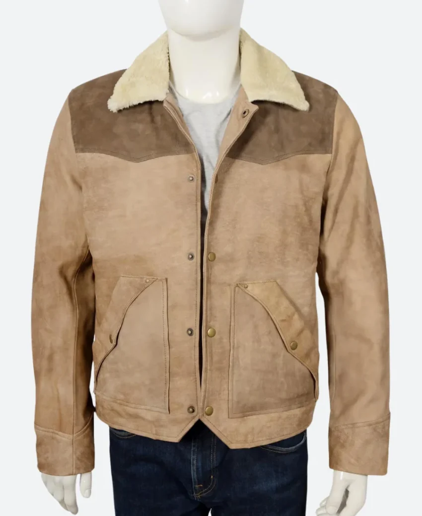 John Dutton Yellowstone Kevin Costner Raw Leather Jacket - Image 4