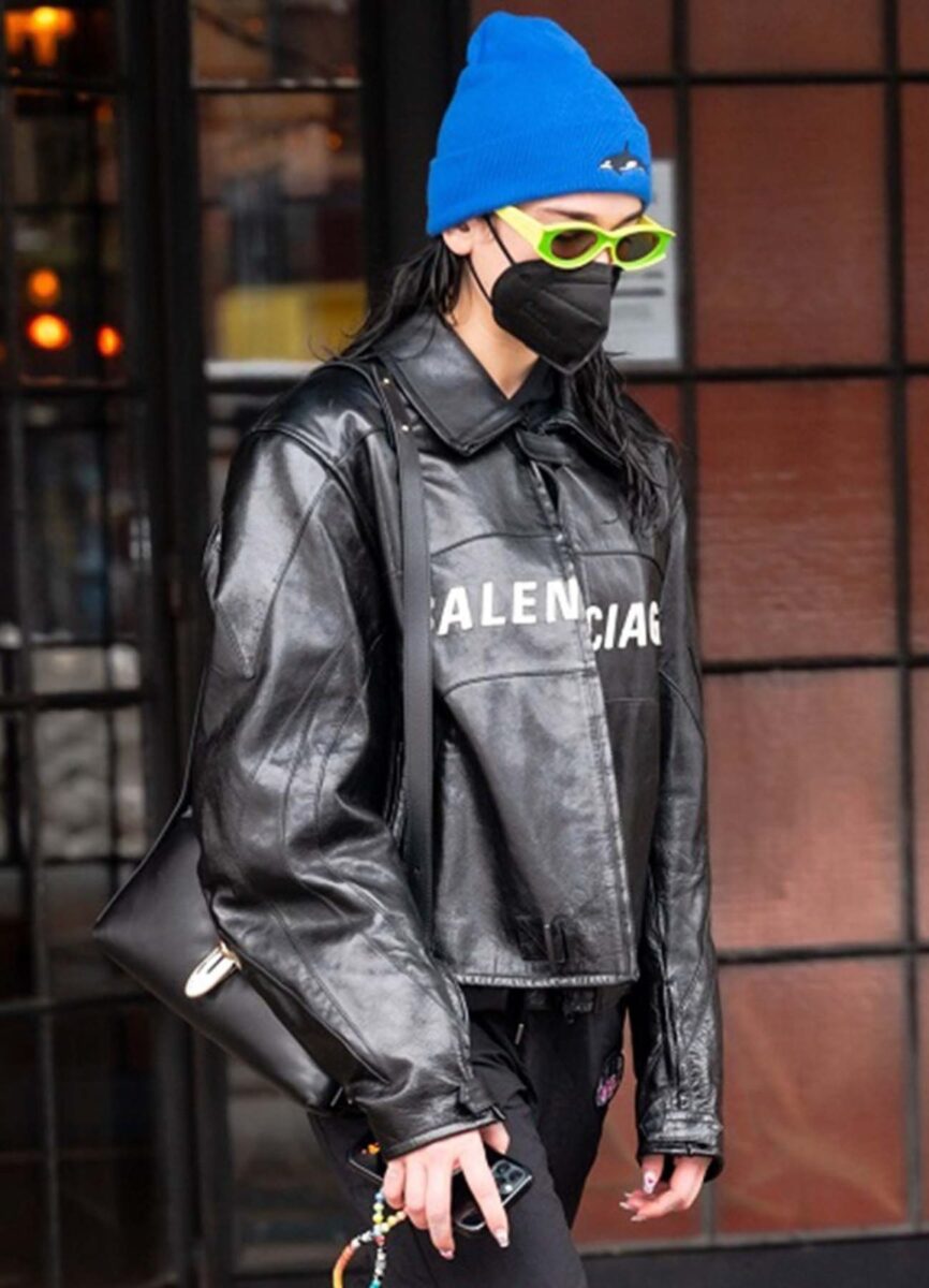 Dua Lipa Balenciaga Leather Jacket