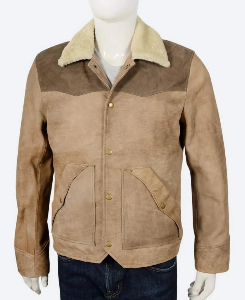 John Dutton Yellowstone Kevin Costner Raw Leather Jacket - Image 2