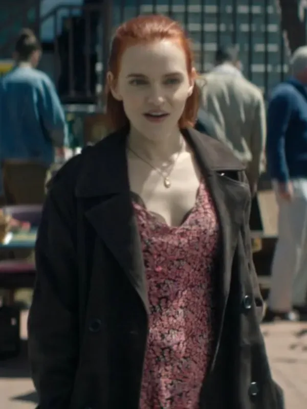 You S05 Madeline Brewer Black Leather Coat