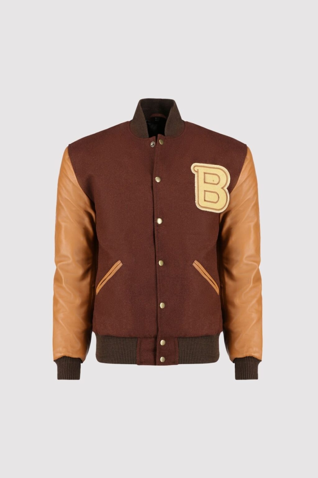 Hotline Miami Brown Letterman Jacket - Image 2