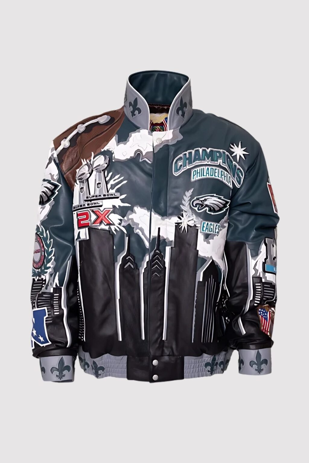 NFL 2025 Super Bowl Champions Philadelphia Eagles Leather Jacket