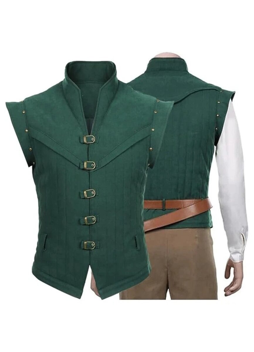 Flynn Rider Green Vest Movie Tangled - Image 5