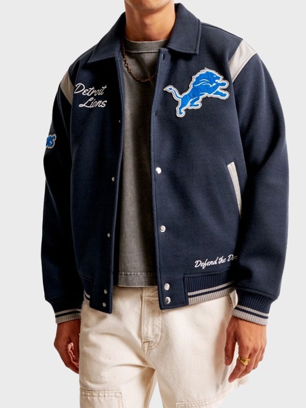 Abercrombie Detroit Lions Varsity Jacket