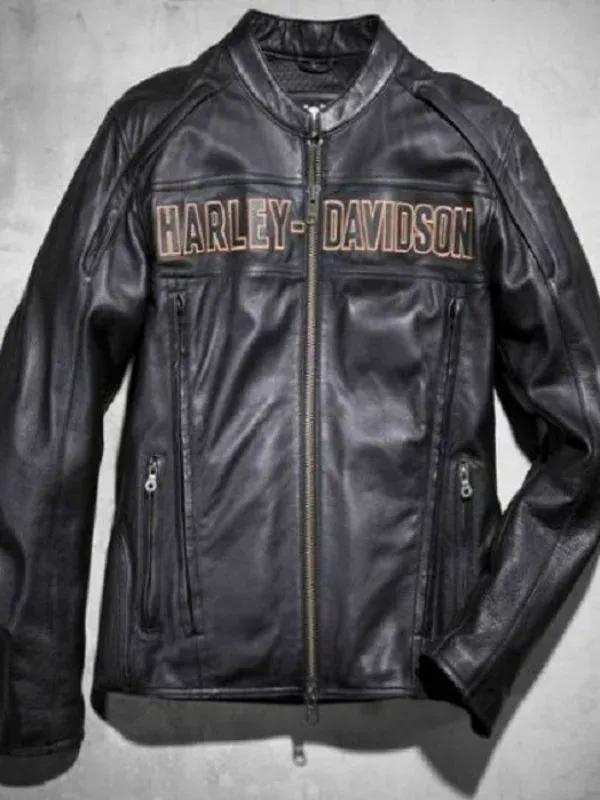 Harley Davidson Men Black Biker Jacket