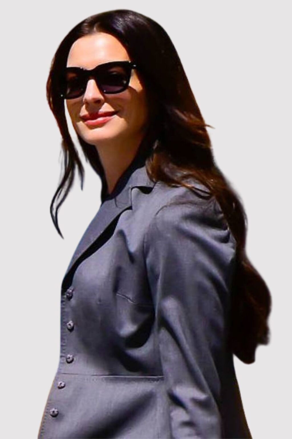 The Devil Wears Prada 2 Anne Hathaway Grey Coat - Image 2