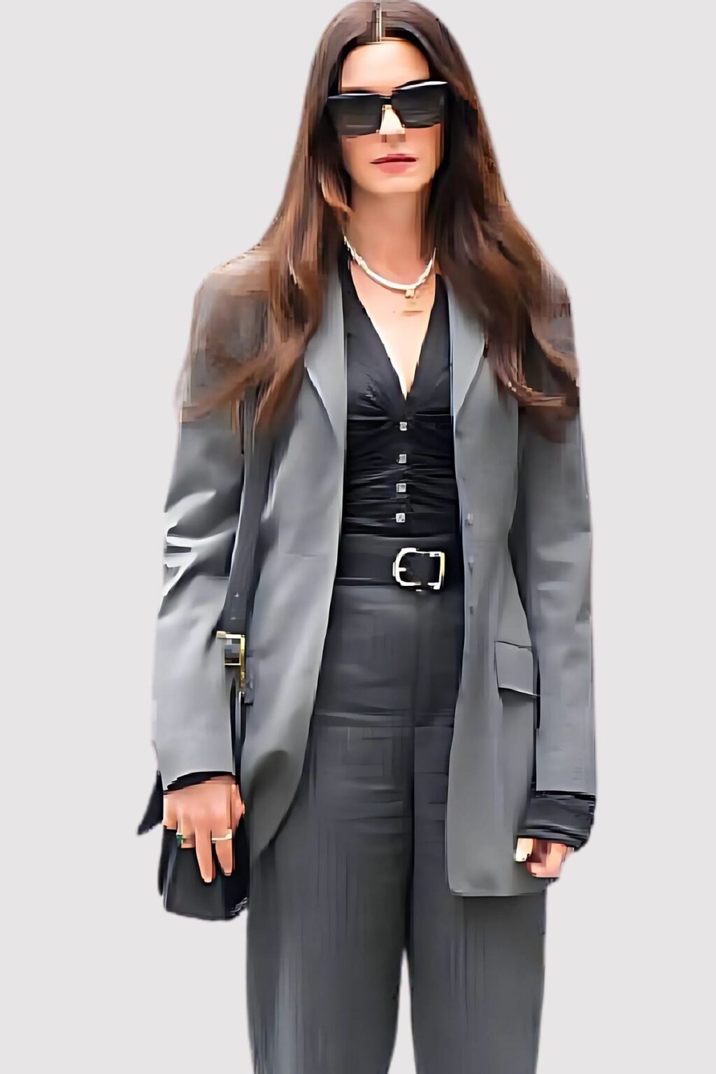 The Devil Wears Prada 2 Anne Hathaway Grey Coat - Image 3