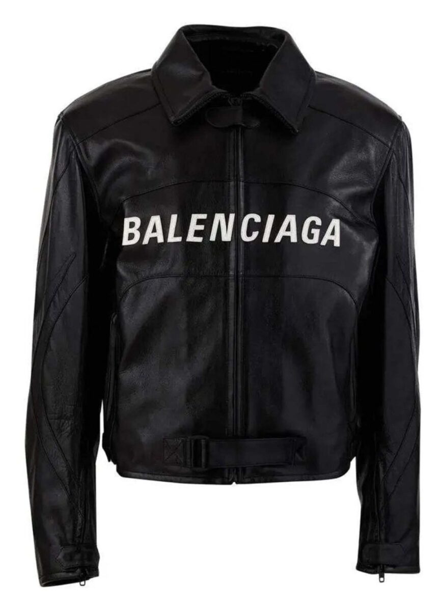 Dua Lipa Balenciaga Leather Jacket - Image 2