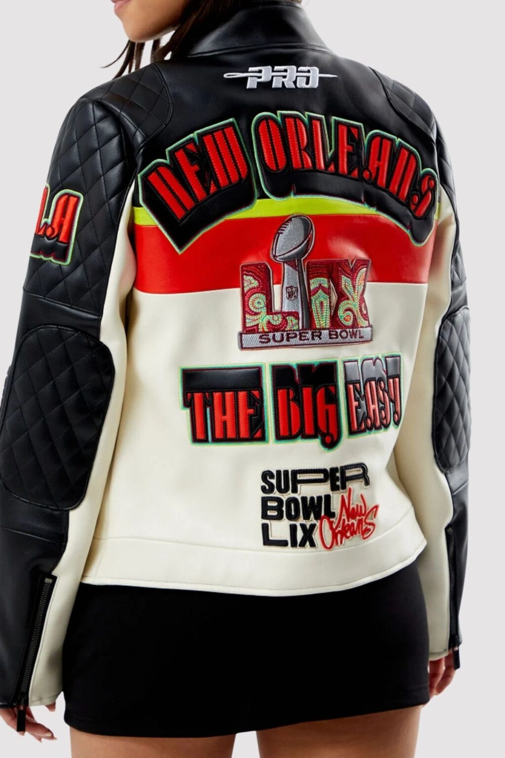 NFL Super Bowl 59 Women’s Pinnacle Moto Leather Jacket - Image 3
