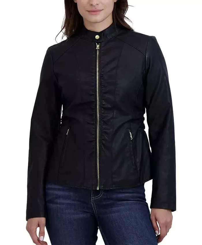 Baccini Leather Moto Jacket