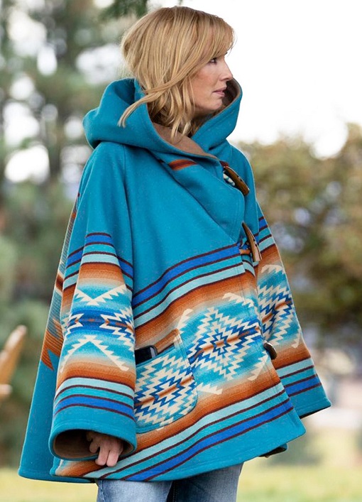 Beth Dutton Yellowstone Kelly Reilly Blue Coat