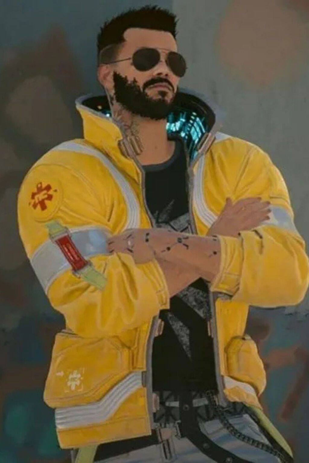 David Martinez Cyberpunk 2077 Yellow Leather Jacket - Image 7