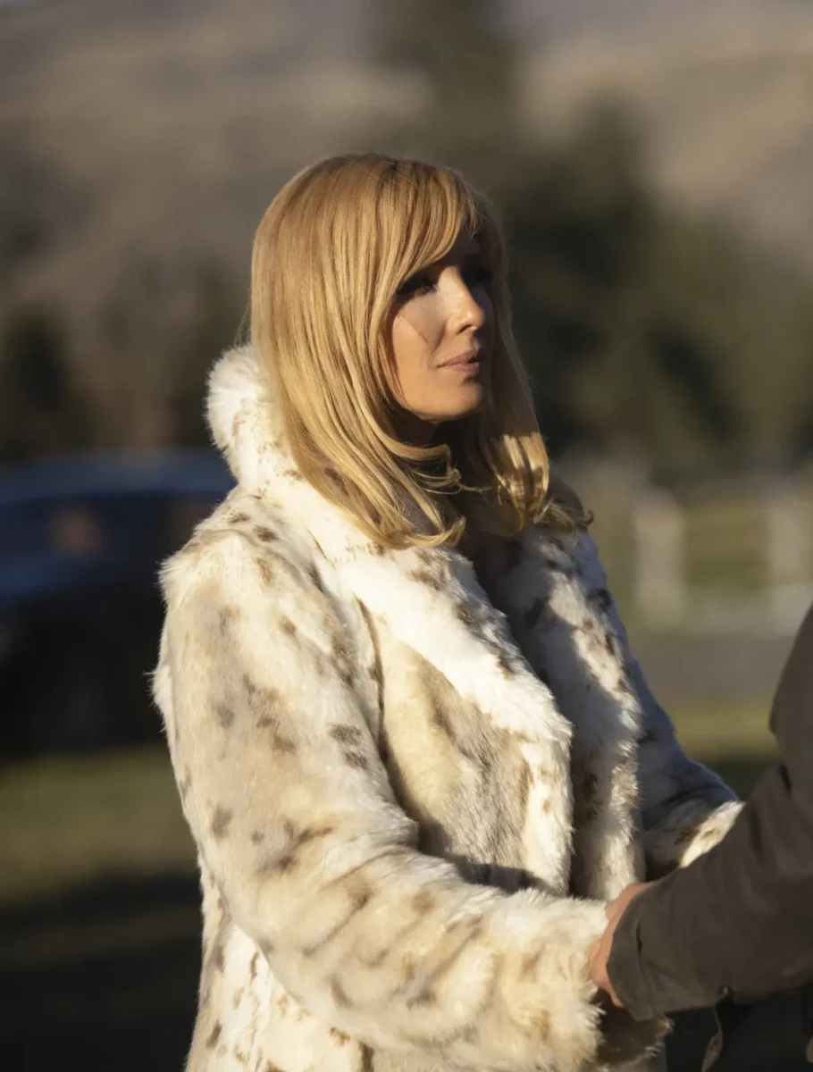 Yellowstone Beth Dutton White Leopard Coat - Image 4