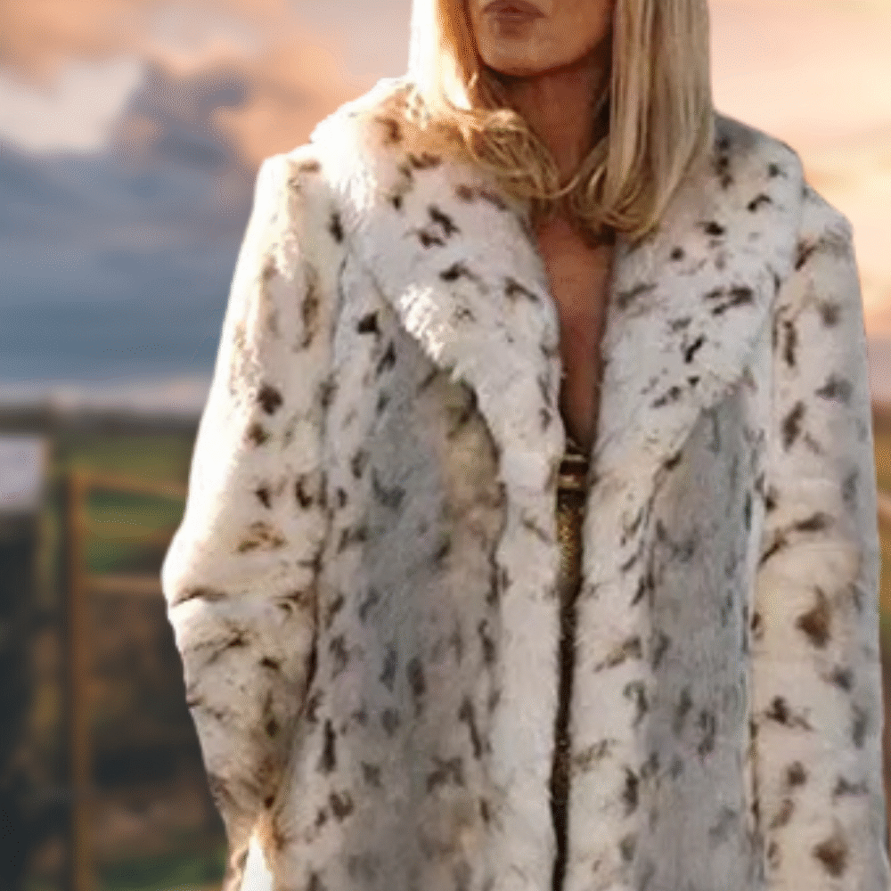 Beth Dutton Yellowstone Snow Lynx Coat