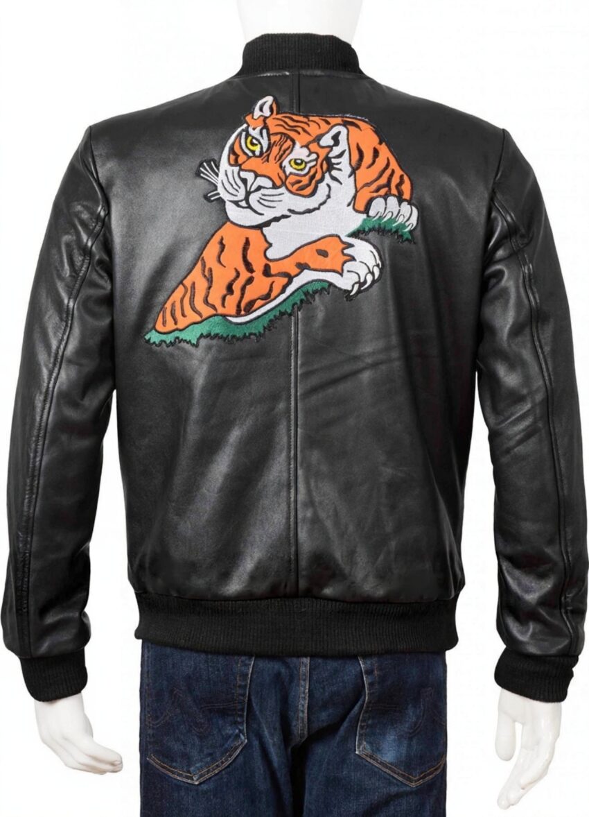 Sylvester Stallone Rocky Ii Rocky Balboa Tiger Leather Jacket - Image 2