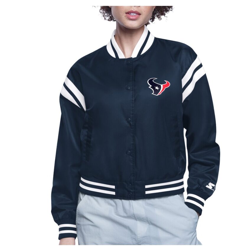 Houston Texans Navy Blue Varsity Jacket