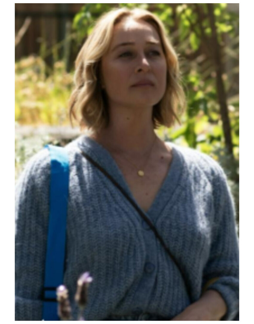 Fake 2024 Asher Keddie Blue Knitted Cardigan