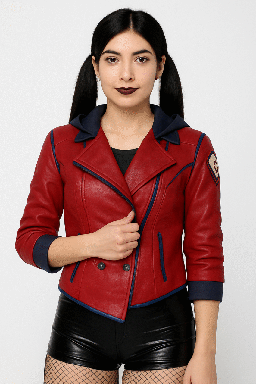 LOL Vi Arcane Jacket Womens Red Leather Jacket