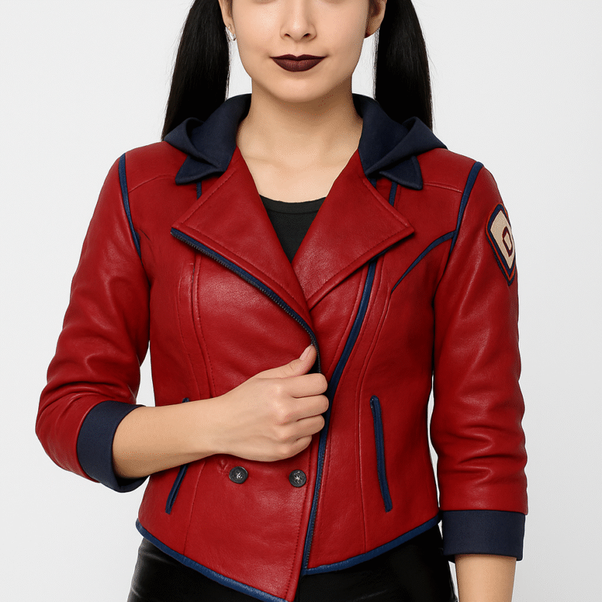LOL Vi Arcane Jacket Womens Red Leather Jacket