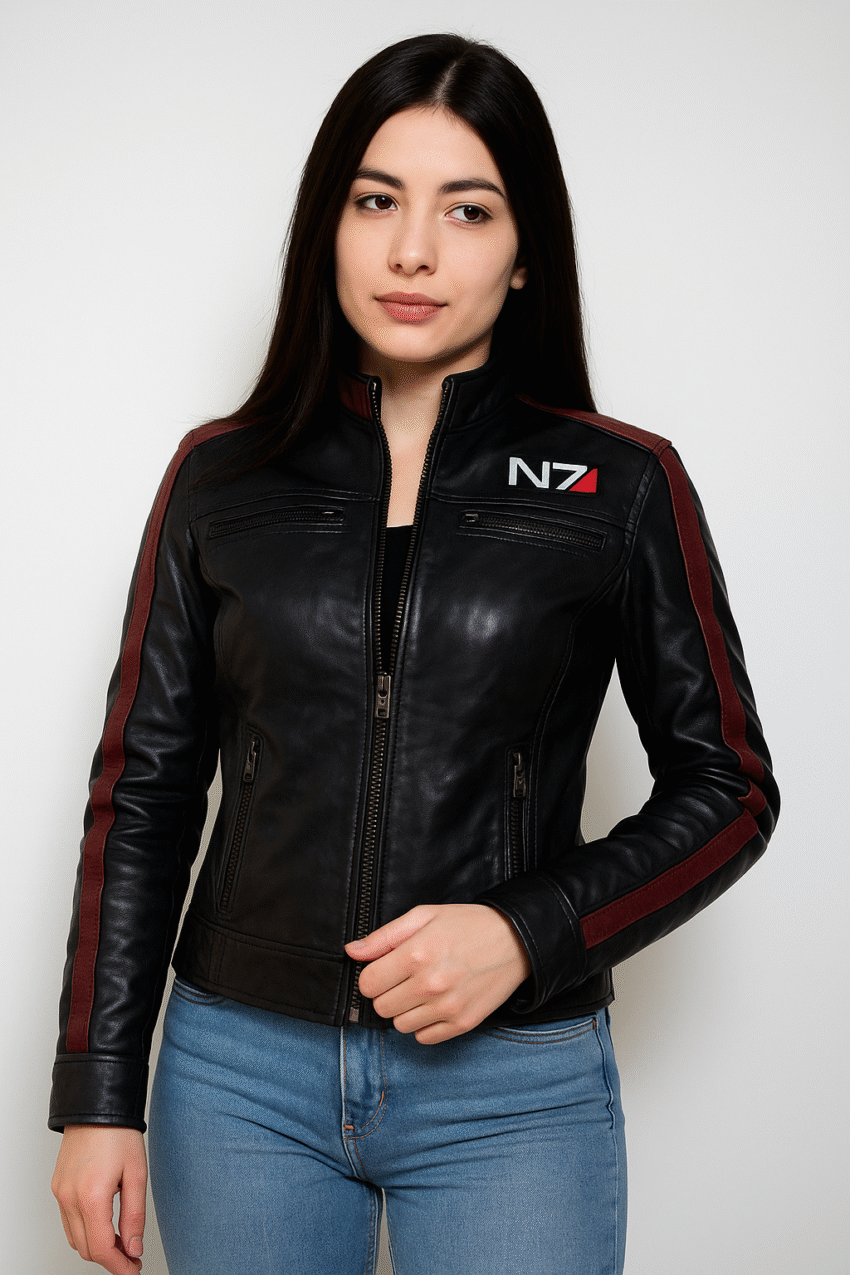 Commander Shepard Leather Jacket For Women