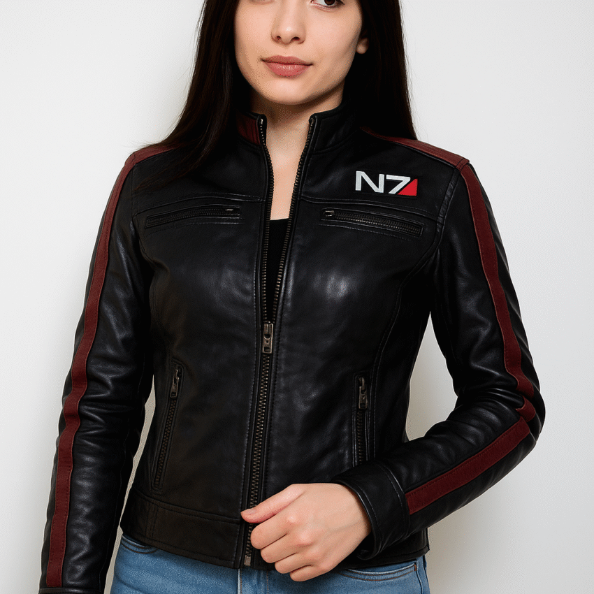 Commander Shepard Leather Jacket For Women