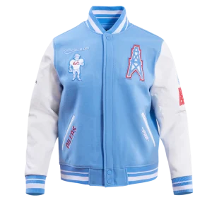 Houston Oilers Retro Classic Rib Wool Varsity Jacket