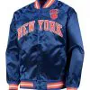 Hardwood Classics NY Knicks Blue Satin Jacket