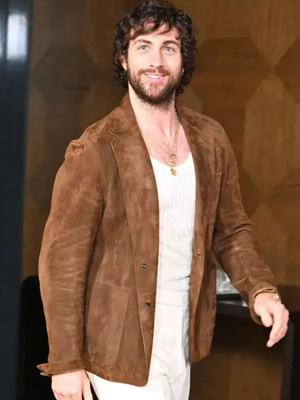 Aaron Taylor-Johnson 28 Years Later Brown Blazer