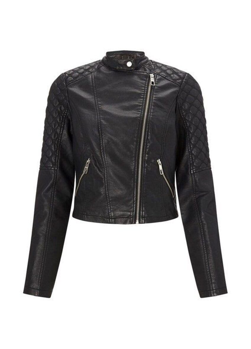 Ariana Grande Black Leather Jacket - Image 5