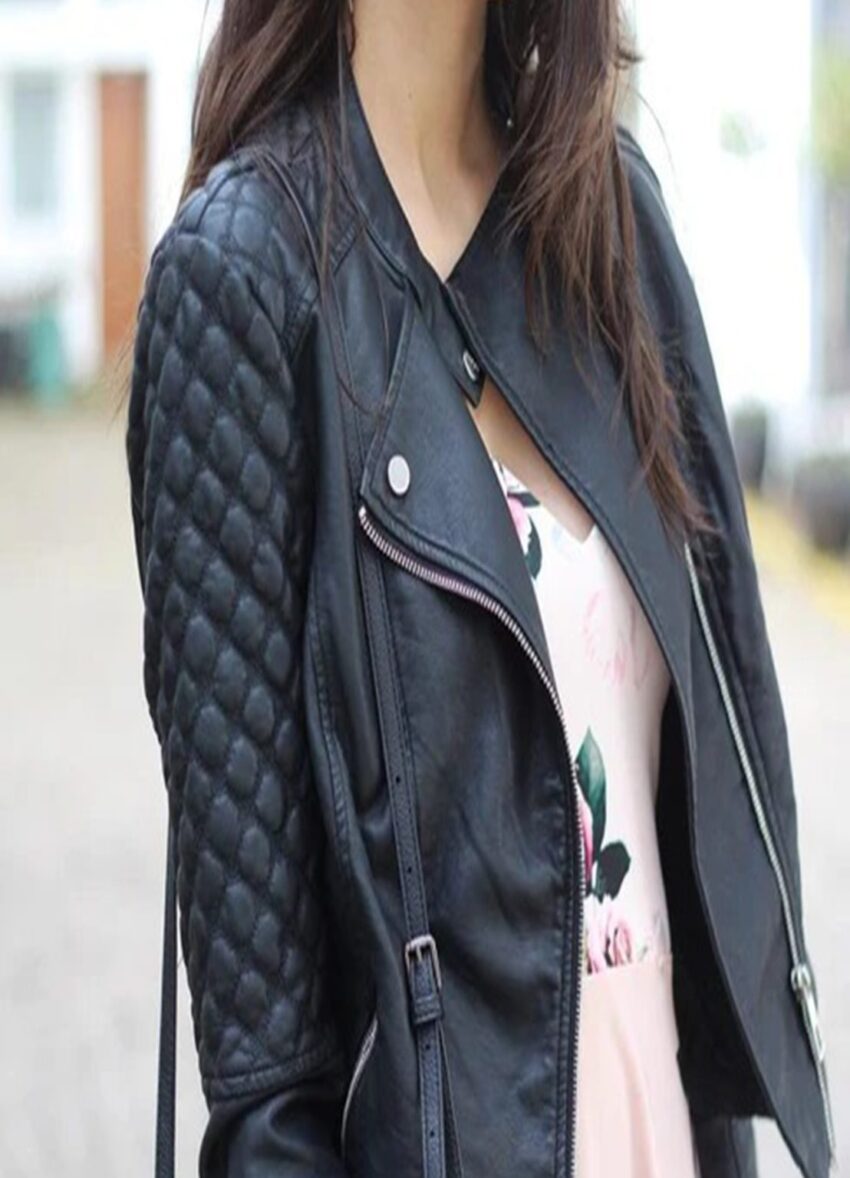 Ariana Grande Black Leather Jacket - Image 4