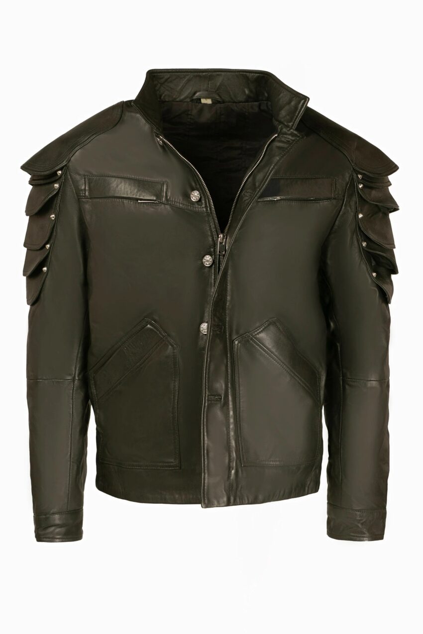 Cyberpunk V's Samuraii Wolf School Leather Jacket - Image 3