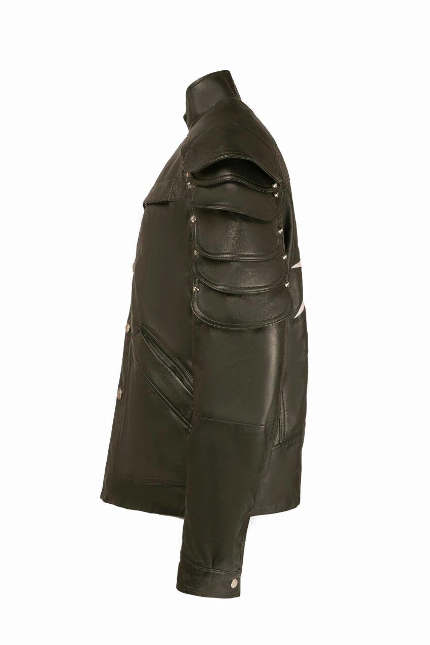 Cyberpunk V's Samuraii Wolf School Leather Jacket - Image 4