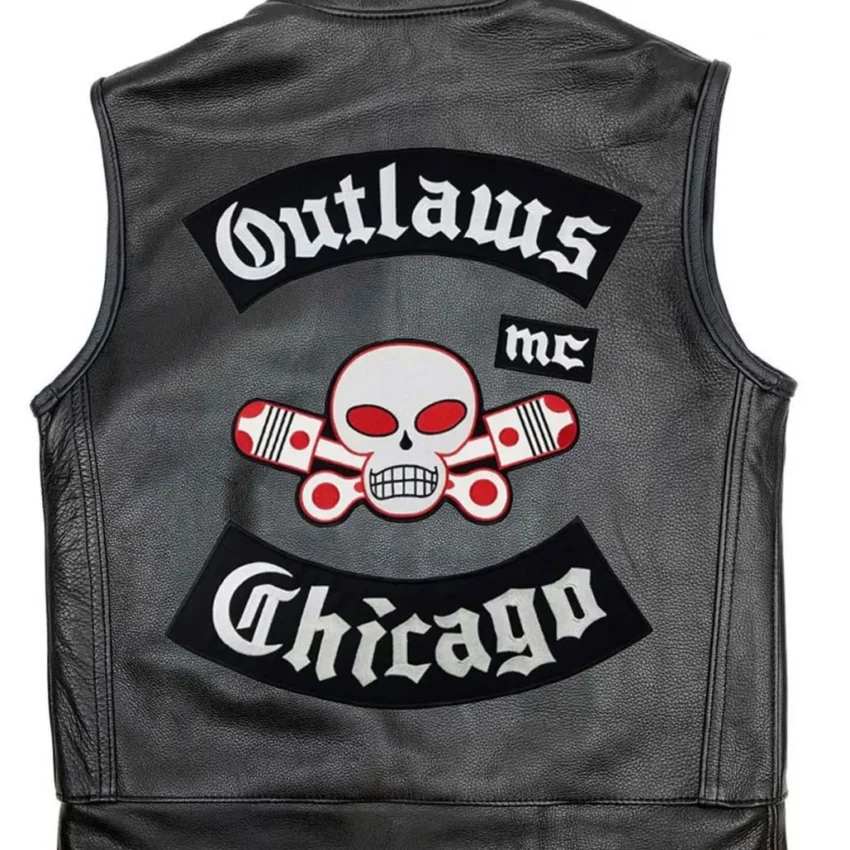 Men’s Outlaw Chicago MC Leather Vest