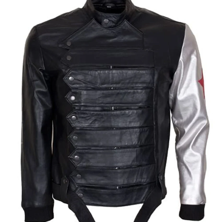 Bucky Barnes Winter Soldier Leather Jacket for Men
