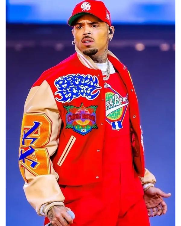 Chris Brown Breezy Bowl XX Varsity Jacket